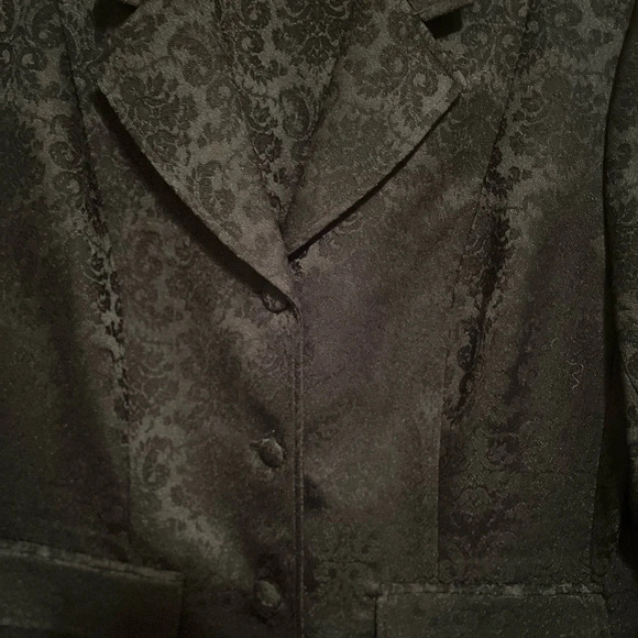 AMANDA SMITH~BROCADE~BLACK~BLAZER~14 - Picture 3 of 5